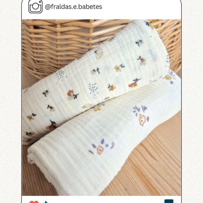 Musselina - Florzinhas minimalistas