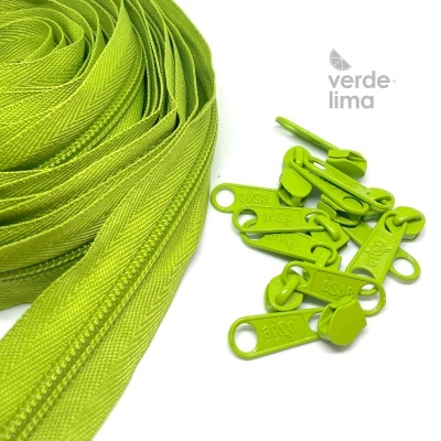 Fecho zipper malha 5 - Pack de 5 metros com 10 cursores