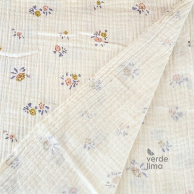 Musselina - Florzinhas minimalistas