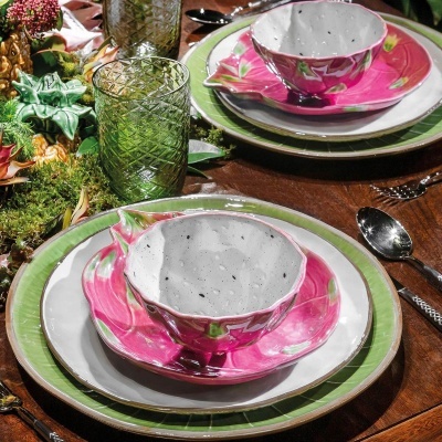 Bordallo Pinheiro Pitaia - Prato de Sobremesa Decoração