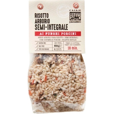 Casale Paradiso Arroz Arbório para Risotto (Semi-Integral) com Cogumelos Porcini