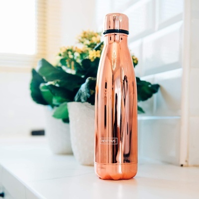 Nerthus Garrafa Térmica Parede Dupla Ouro Rosa 500ml Utensílios