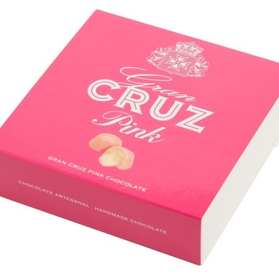 Maria Chocolate Caixa 9 Bombons Vinho Gran Cruz Pink Chocolate Fabrico Artesanal