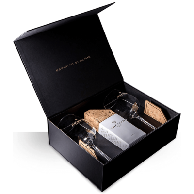 Adamus Conjunto Gin com Dois Copos e Duas Bases de Cortiça Biológico Gin