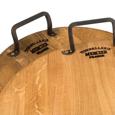 Tonnellerie Mercier Tábua de Servir em Carvalho Francês com Pega Utensílios