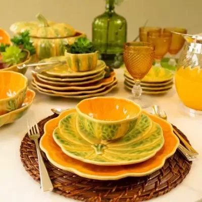 Bordallo Pinheiro Abóbora - Prato Raso 27.5 Decoração