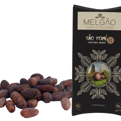 Melgão Cacau e Chocolates Tablete Chocolate São Tomé Negro 95% Fabrico Artesanal