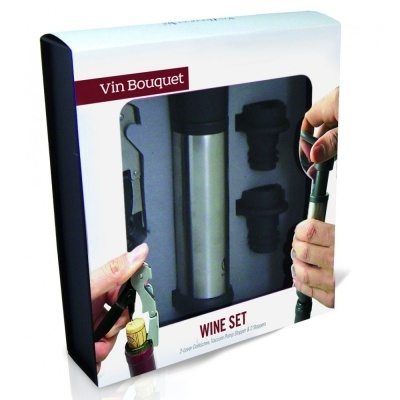 Vin Bouquet Saca-Rolhas Dois Tempos e Bomba de Vácuo Manual Utensílios