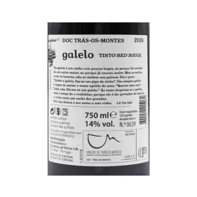 Galelo 2018 Vinho Tinto Trás-os-Montes DOC