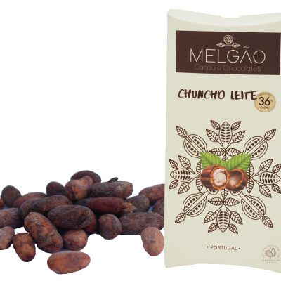 Melgão Cacau e Chocolates Tablete Chocolate Chuncho Leite 36% Fabrico Artesanal