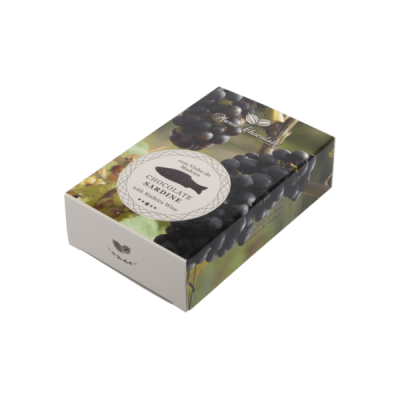 Maria Chocolate Lata Sardinhas de Chocolate com Vinho da Madeira Chocolate Fabrico Artesanal