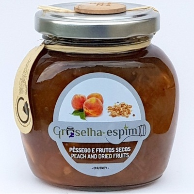 Groselha-Espim Pêssego e Frutos Secos Chutney