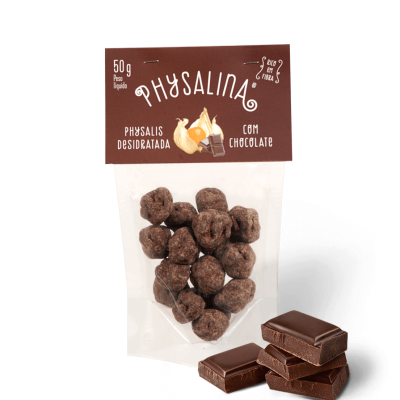 Physalina Physalis Desidratada com Chocolate Chocolate Fabrico Artesanal