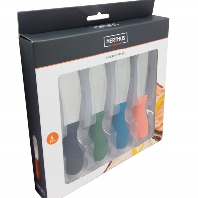 Nerthus Conjunto de Quatro Facas para Barrar Utensílios