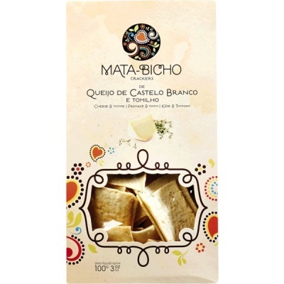 Mata-Bicho Crackers de Queijo de Castelo Branco e Tomilho Bolacha Salgada