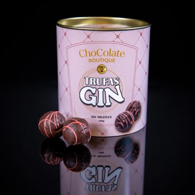 Maria Chocolate Lata Trufas de Gin Chocolate Fabrico Artesanal