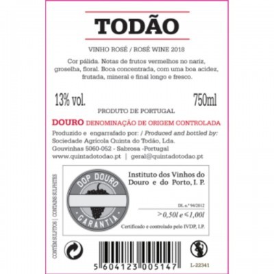 Todão 2018 Vinho Rosé Douro DOC