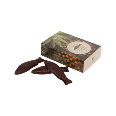Maria Chocolate Lata Sardinhas de Chocolate com Ananás da Ilha dos Açores Chocolate Fabrico Artesanal