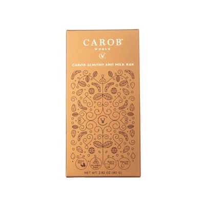 Carob Tablete de Alfarroba, Leite e Amêndoa Chocolate