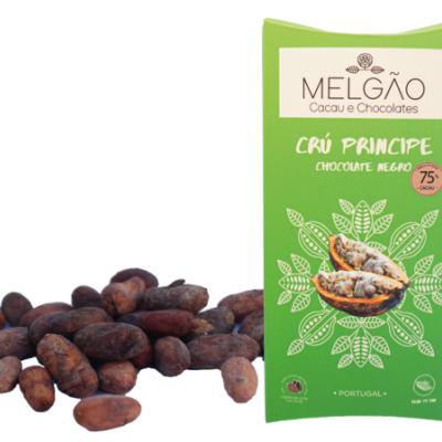 Melgão Cacau e Chocolates Tablete Chocolate Crú do Principe 75% Fabrico Artesanal