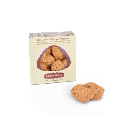 Telhas Confeitaria Bolinhos de Chá Alfazema e Chocolate Bolacha