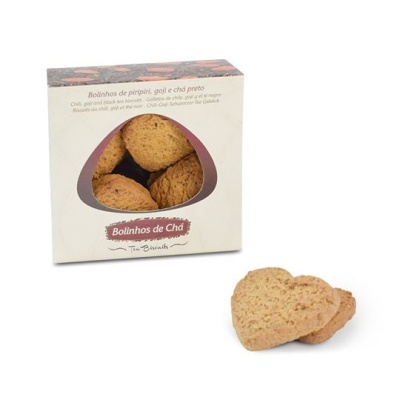 Telhas Confeitaria Bolinhos de Chá de Piri-piri, Goji e Chá Preto Bolacha