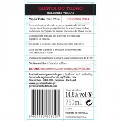 Todão Reserva 2014 Vinho Tinto Douro DOC