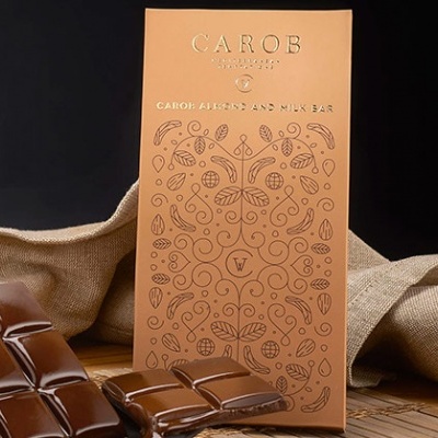 Carob Tablete de Alfarroba, Leite e Amêndoa Chocolate