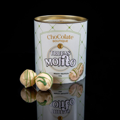 Maria Chocolate Lata Trufas de Mojito Chocolate Fabrico Artesanal