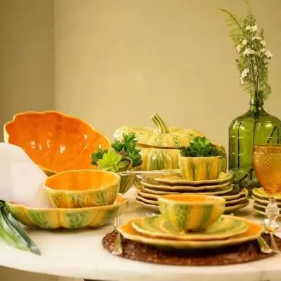 Bordallo Pinheiro Abóbora - Prato Pasta 26 Decoração