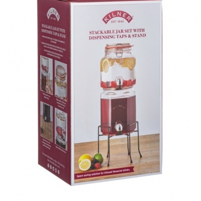 Kilner Dispensador Empilhável com Torneira e Suporte Utensílios