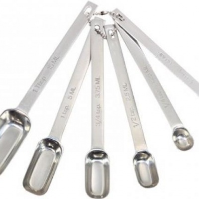 Master Class Conjunto de Seis Colheres de Medida em Aço Inoxidável Utensílios