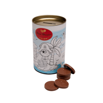 Maria Chocolate Mealheiro da Sorte com Moedas de Chocolate Chocolate Fabrico Artesanal