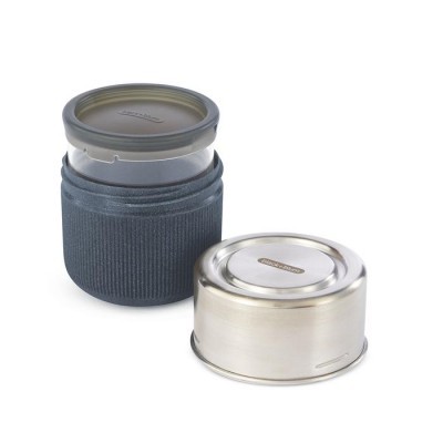 Black Blum Glass Lunch Pot Utensílios