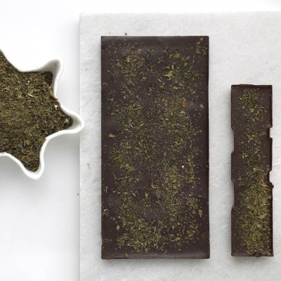 Pedaços de Cacau Chocolate Negro Hortelã - Pimenta Fabrico Artesanal