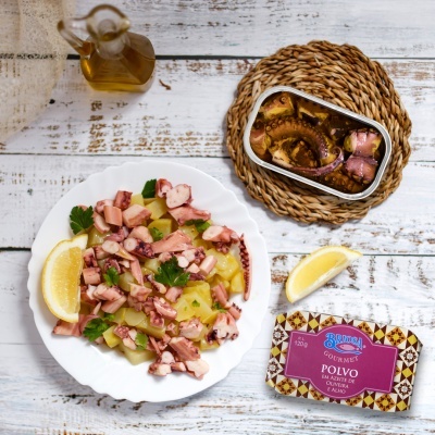 Conservas Briosa Gourmet Polvo em Azeite de Oliveira e Alho Conservas