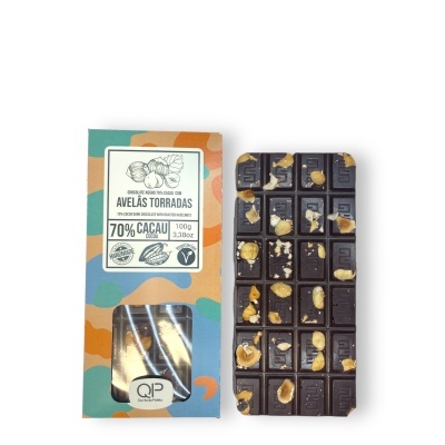 Quinta da Patela Tablete de Chocolate Negro 70% com Avelãs Torradas