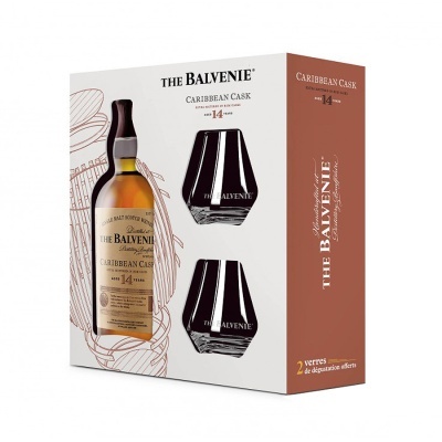 The Balvenie Caribbean Cask 14 Anos com 2 Copos Whisky