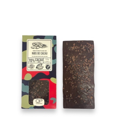 Quinta da Patela Tablete de Chocolate Negro 70% com Nibs de Cacau