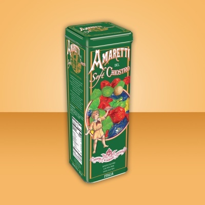 Lata Quadrada Verde Amaretti Soft Chiostro di Saronno