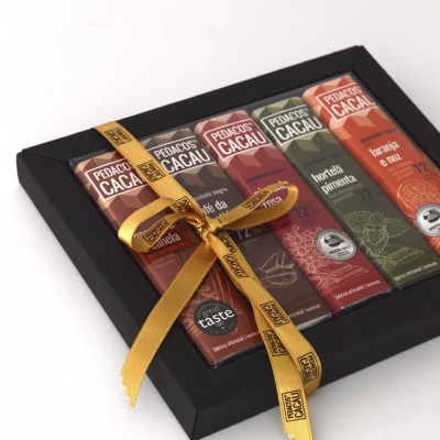 Pedaços de Cacau Kit de Degustação de Tabletes Artesanais