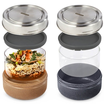 Black Blum Glass Lunch Bowl Utensílios