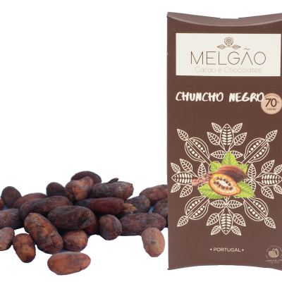 Melgão Cacau e Chocolates Tablete Chocolate Chuncho Negro 70% Fabrico Artesanal