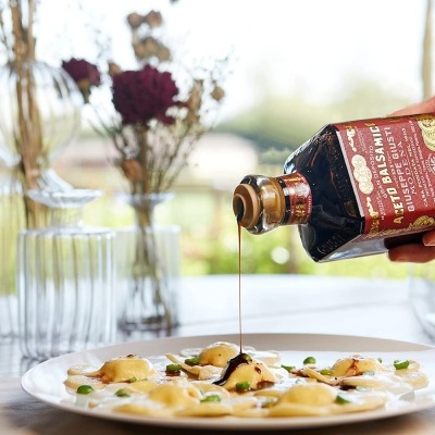 Giuseppe Giusti Caixa Presente Vinagre Balsâmico Modena "Il Denso" IGP e Condimento Vinagre Branco