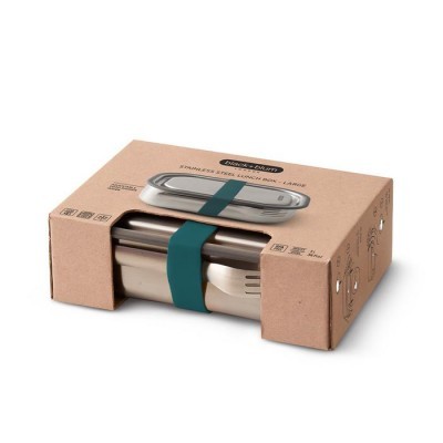 Black Blum Lunch Box Large Utensílios