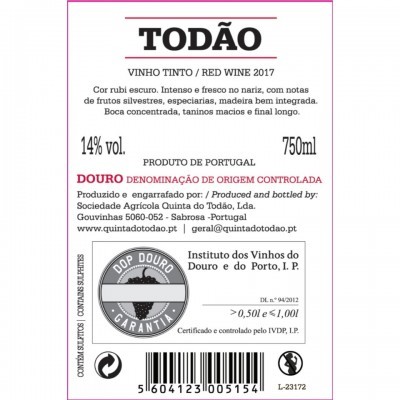 Todão 2017 Vinho Tinto Douro DOC