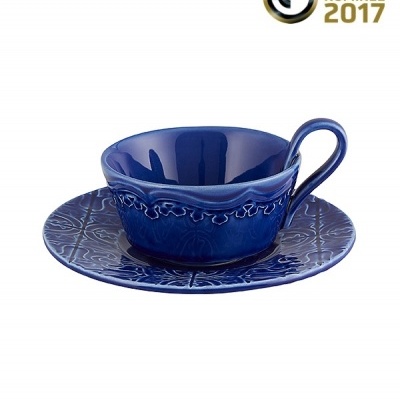 Bordallo Pinheiro Rua Nova -  Chávena Chá com Pires Decoração