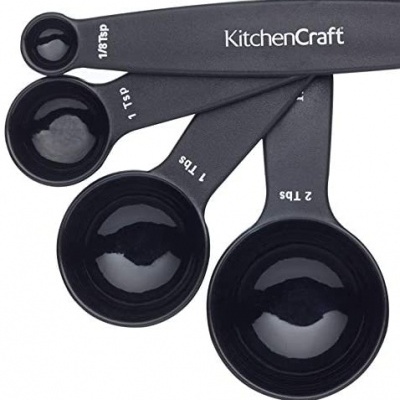 Kitchen Craft Conjunto Quatro Colheres de Medida com Cabo Magnético Utensílios