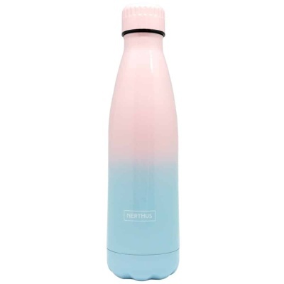 Nerthus Garrafa Térmica Parede Dupla Gradiente Rosa 500ml Utensílios