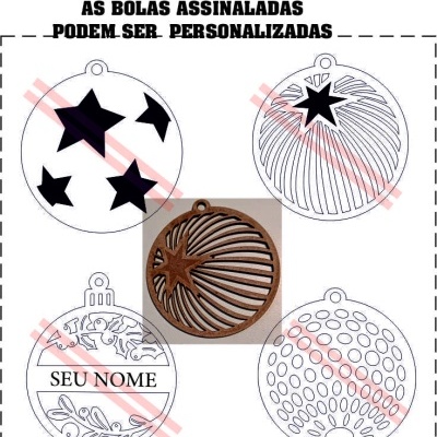 Bolas de natal artesanais